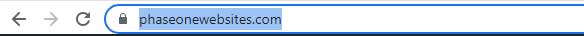 screenshot of a domain name