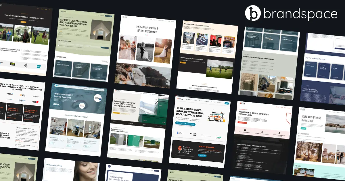 brandspace client website screenshots